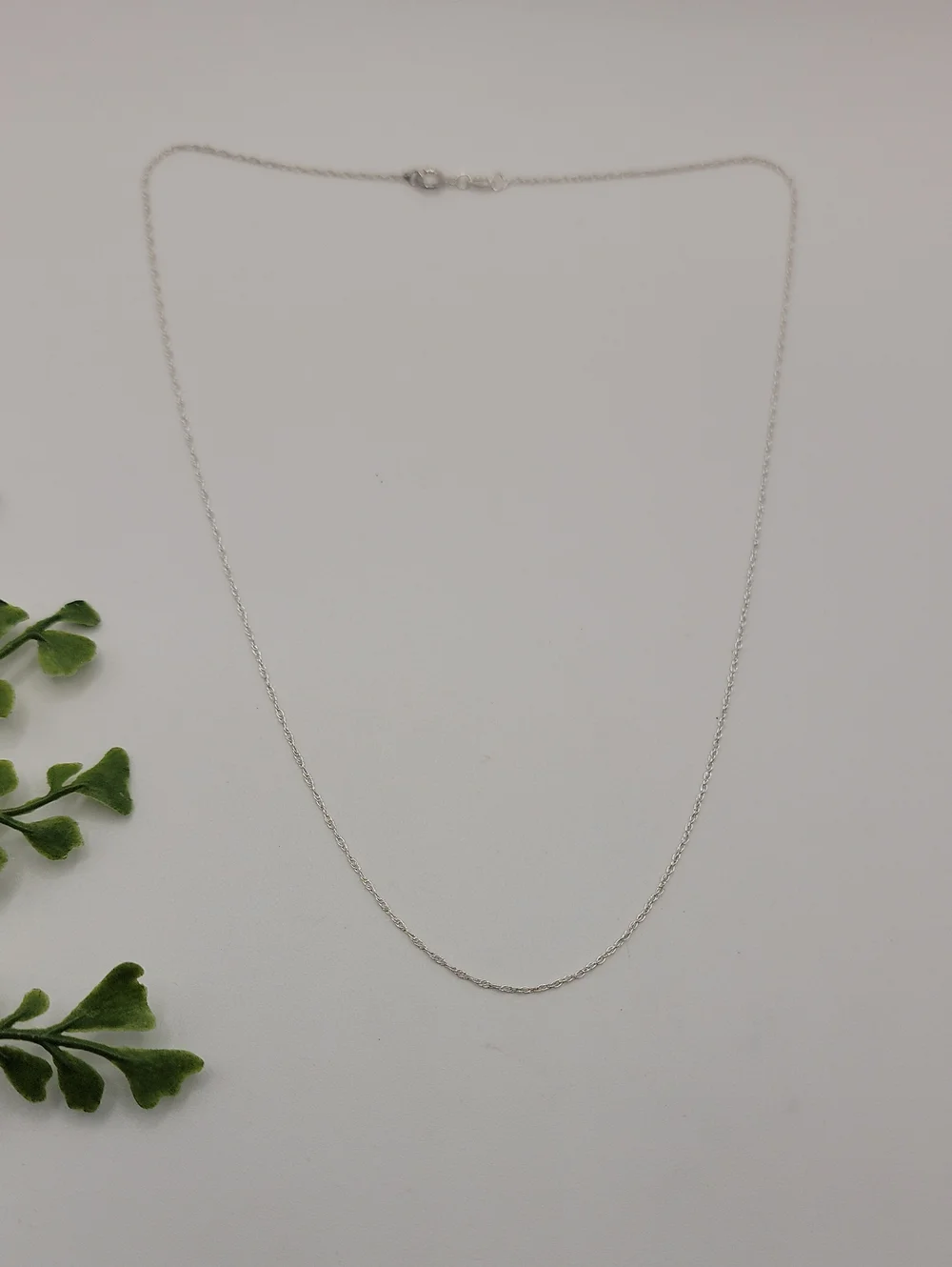 Sterling Silver Link Chain Necklace - Pendant Chain Extra Fine 18